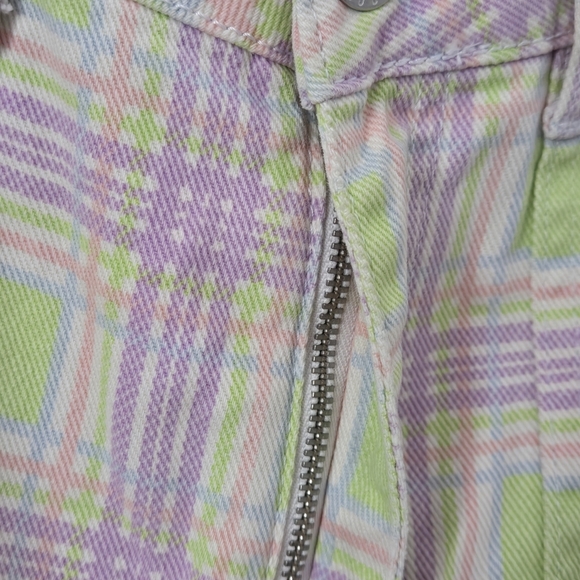 NEW Free People Ragged Priest Trail Jeans Plaid Utility Cargo Wide Straight Leg - Picture 9 of 16